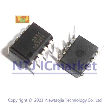 10 PCS HCPL-2531 DIP-8 HCPL2531 UM 2531 Canal Duplo, de Alta Velocidade Optocouplers Chip IC