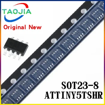 10PCS Novo original; ATTINY5-TSHR ATTINY5TSHR ATTINY5 T5E T5x T5 SOT23-6 8-bits do Microcontrolador AVR, 512B Flash, 6/8 pinos, ADC