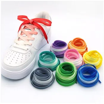 1Pair / Cadarços Coloridos Televisão cordões de sapatos de Moda arco-íris de Lona de Lazer Doces de Festa em Tecido de Cadarço Mulher E Homens Sapato de laço