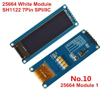 1pcs 2.08 polegadas 24PIN SPI Azul/Branco Tela OLED SH1122 Driver IC 256*64 Paralelo/IIC Interface de Soldagem Solda tipo