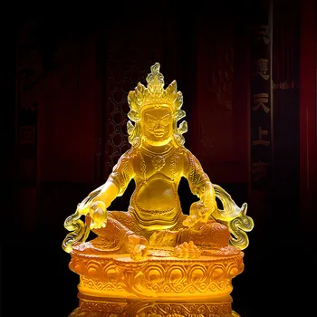 2 Estilos 14,5 cm Banhado a Ouro Resina Budista Tibetano Tranic Fornecedores Jambhala/Tsanbala Templo/Home/Office Decorar Estátua Cratfs