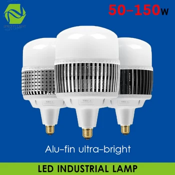 2019 Novo Projetado 50W 80W 100W 150W de Alumínio Fin E27 DIODO emissor de Luz do Bulbo 165-265V Inteligente IC