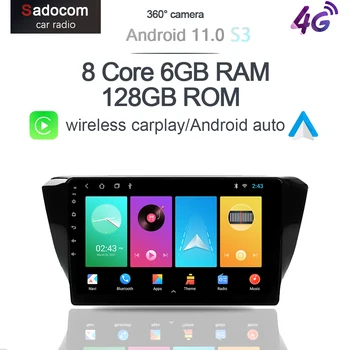 360 Câmera Panorâmica Carplay 6G+128G Android 11.0 Jogador do Carro DVD GPS WIFI Bluetooth RDS de Rádio Para a da VW, Skoda Superb 3 2015 - 2019