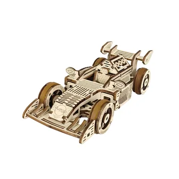 3D tridimensional de madeira modelo de corrida