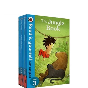 6 Livros Lidos você mesmo Nível 3 Livros Originais em inglês de Leitura de Livros para Crianças