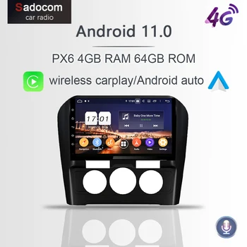 720P Carplay PX6 DSP IPS Android 11.0 Automóvel Leitor de DVD de 4GB + 128GB GPS RDS Autoradio wi-Fi Bluetooth 5.0 Para o Citroën C4L 2015-2018