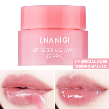 A coreia do Jelly Lábio Óleo Berry Lip Balm Mais gorda Anti-secagem Lip Makeup Hidrato de Longa Duração Umidade Lábio Dormir Máscara para os Lábios 3G