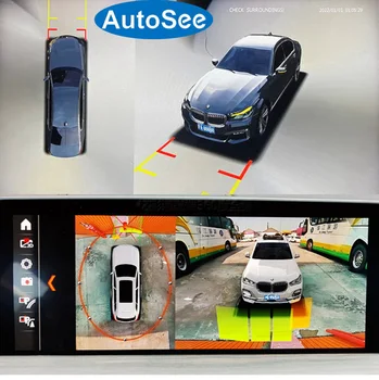 ajuste original OEM monitor para BMW F30 F31 F34 carro de 360 graus da câmera do olho do pássaro vista panorâmica espelho surround estacionamento reverso kit