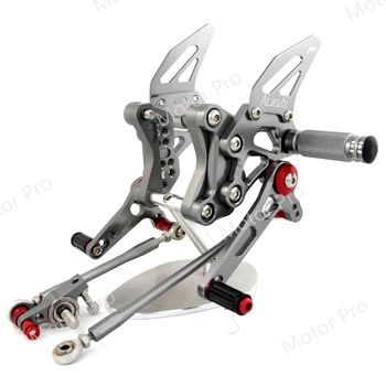 Ajustável para os pés Para a Ducati 1198 / 1198S / 1198R 2010 2011 2012 Acessórios da Motocicleta Pé Pinos Resto Rearset CNC em Alumínio