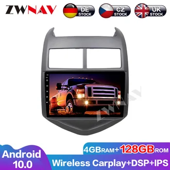 Android 10 4+128GB do Carro da tela de DVD Multimídia Player Para o Chevrolet aveo BT GPS de Navegação de carro, Auto-Rádio Estéreo de Áudio da unidade principal