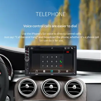 Aparelho de som de carro,de 7 Polegadas HD Tela de Toque do Rádio Bluetooth FM com USB/AUX-in de Suporte de Espelho Link para Android/iOS Telefone