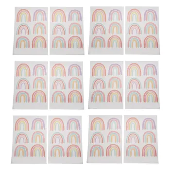 Arco-íris Decoração de Quarto para Meninas Colorido arco-íris Adesivos de Parede de Decoração de Quarto para Crianças de Berçário Quarto Decorações de 72 Peças