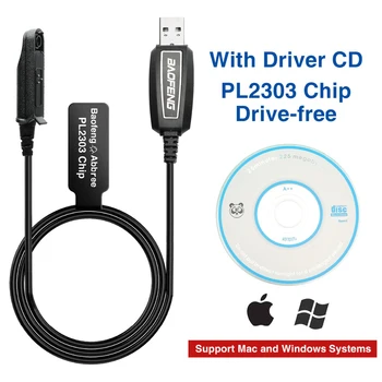 Baofeng Impermeável USB Cabo de Programação Driver de CD Para BaoFeng UV-XR UV-9R Plus Pro-58 GT-3WP Impermeável Walkie Talkie