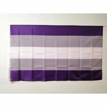 Baratos 3x5ft Graysexual Bandeira do Orgulho 150cmx90cm Faixa de Poliéster de Decoração, Publicidade, Transporte Interno