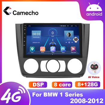 Camecho Android Auto-Rádio Para o BMW Série 1 E81 E82 E87 E88 2004 2005 2006 2007 2008 2009 2010 2012 Carplay Player estéreo GPS