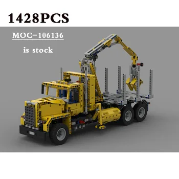 Caminhão clássico MOC-106136 Design 42009 Tipo C: 9397 Log Faixa 1428 PCS Adultos Interesse Bloco de Construção de Brinquedos de DIY Presente de Aniversário