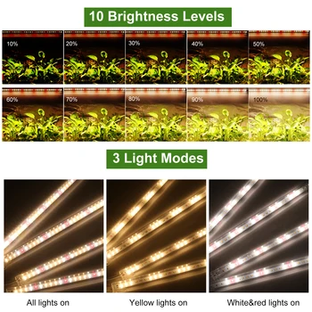 Cresce a Luz de Espectro Completo de Barra de DIODO emissor de Luz para as Plantas pode ser escurecido Fito Lâmpada para Planta de Cultivo Indoor de emissões de gases de efeito Temporizador da Lâmpada Com Potência