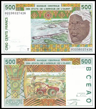 De 2002 a África Ocidental Togo 500 Franco Original Notas UNC (Fuera De uso Ahora Colecionáveis)
