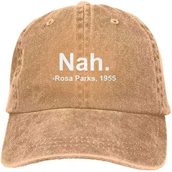 Denim Pac Nah. Rosa Parks 1955 Beisebol Pai Tampa Ajustável Clássico de Esportes para Homens Mulheres Hat, Natural, de Um Tamanho Unissex Casual