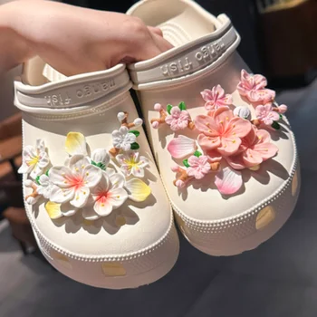 Elegante Flor de DIY Croc Encantos Designer Bonito-correspondência Sapatos de Encantos para o Croc Qualidade Jardim Sapata de Acessórios de Moda de Venda Quente