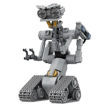 Gobricks MOC Filme Mecânica Johnnyed 5 Bloco de Construção em Curto-Circuitos Militar Emocional Robô Armas Modelo Tijolo Crianças Brinquedo