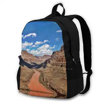 Grande Colorado Do Rio Grande Capacidade De Moda Mochila Laptop Sacos De Viagem Grande Rio Colorado Montanha De Pedras Azul Marrom Nevada