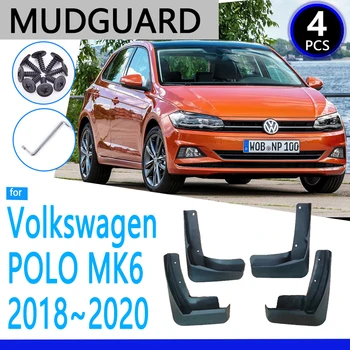 Guarda-lamas ajuste para a Volkswagen VW Polo MK6 AW 2018 2019 2020 Acessórios do Carro Mudflap Fender Auto Peças de Reposição