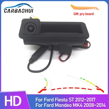 HD CCD Impermeável 1080P do Veículo Inversa de Cópia de segurança de Tronco Alça da Câmera Para o Ford Fiesta ST de 2012~2017 Mondeo MK4 2008~2012 2013 2014