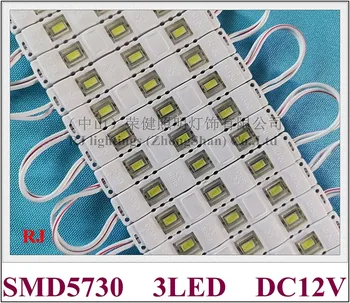 injeção de módulo de LED SMD impermeável 5730 da luz de fundo LED DC12V 1,2 W 120lm 3 led IP65 78mm*12mm*5mm de PVC CE ROHS de alta brilhante