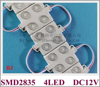 Injeção de PVC módulo de LED DIODO emissor de luz IP65 módulo de luz para assinar cartas de DC12V SMD2835 4LED 2W 240lm 59mm*40mm*de 8 milímetros brilhantes super