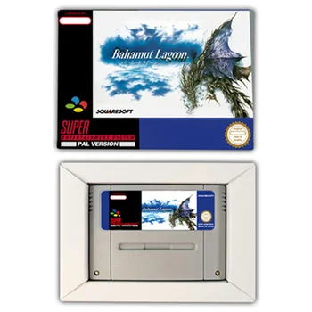 Jogo de RPG para Bahamut Lagoon - Cartucho do Jogo com Caixa para EUR PAL versão de 16 bits do SNES console