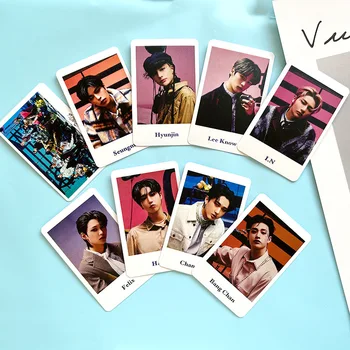 Kpop Ídolo 9Pcs/Set Lomo Cartão de Vadios Crianças O SOM Postal do Álbum Novo de Fotos Imprimir Cartões de Imagem Fãs Presentes Coleção