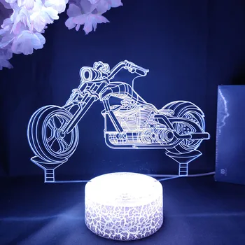 Legal Motocicleta Modelo 3D Holograma Lâmpada da Noite para Moto Drivers de Presente de Natal Quarto do espaço de trabalho do Luminoso Decorativo Quarto Lâmpada de Mesa