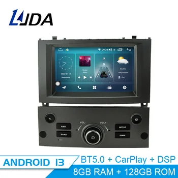 LJDA Android 13 Car Multimedia Player Para Peugeot 407 2004 - 2010 em seu GPS de Navegação Estéreo 1 Din Rádio do Carro 8GB de Áudio DSP Carplay