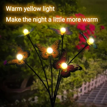 Luzes Solares Da Borboleta Luminária Decorativa Do Jardim, O Led Jardim Waterproof A Luz De Gramado
