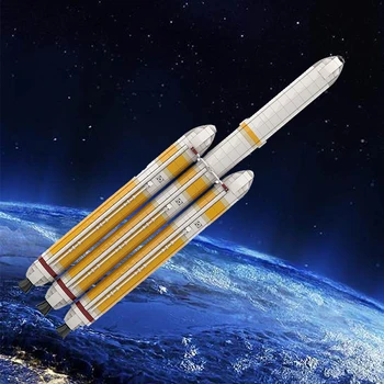 MOC de Exploração de Marte Saturno V Escala Foguete Delta IV Heavy Com Parker Solar Prob Kit de Blocos de Construção de Veículos espaciais Brinquedos para as Crianças