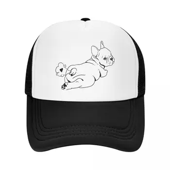 Moda Bonito Bulldog francês Caminhoneiro Chapéu para Homens, Mulheres Personalizado Ajustável Unisex Animal Cão Tampão de Baseball ao ar livre Bonés Snapback
