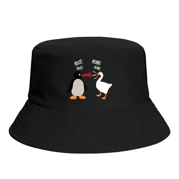 noot noot buzinar buzinar Pingu Pinguim Anime Homens Mulheres Chapéu de Balde de Praia Dobrável Grosso do Panamá Boné de Pala de Sol, Chapéus Pescador Caps