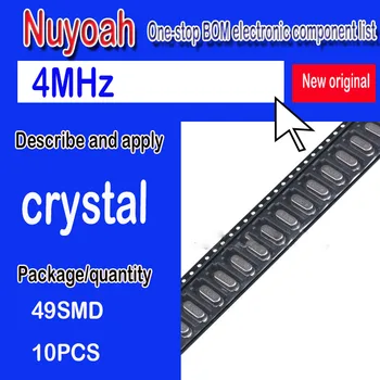Original lugar SMD 49SMD cristal de 4 mhz passivo oscilador de cristal de 20PF ±20 PPM, 4M(10 peças)