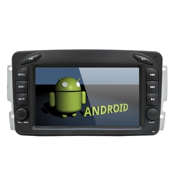 Para a Mercedes Benz C CLK Classe W203 S203 C209 W209 Unidade de Cabeça de Auto Estéreo CarPlay Android Carro DVD GPS do Rádio Multimídia Botão de Rotação