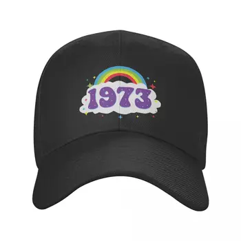 Personalizado 1973 arco-íris de Aniversário Tampão de Baseball ao ar livre Mulheres Homens Ajustável Caminhoneiro Chapéu de Verão