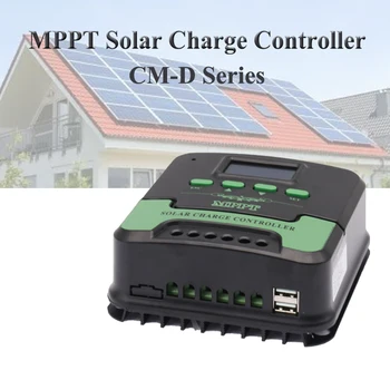 Real MPPT 12V 24V 20A 10A Controlador de Carga Solar Regulador de energia Solar Max de Entrada do PV 50V Para Gel de Chumbo da bateria de Lítio solar de uso doméstico
