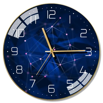 Relógio de Parede moderno Mecanismo do Relógio Sala de estar, Relógio de Parede de Vidro Criativo Nórdicos Silencioso Quarto de Quartzo Relógio Saat Idéias do Presente FZ219