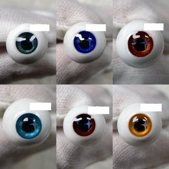 Resina Olhos Para 1/3 1/4 1/6 OB11 BJD Boneca de Gesso Olhos 8/10/12/14/16mm DIY feito a mão da Boneca Acessórios globo Ocular