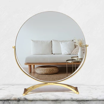 Rodada de luz de Led Decorativas, Espelho de Maquiagem, Artesanato Quadro Círculo do Chuveiro em Pé Espelho de Mesa Miroir Mural Home Design YX50DM