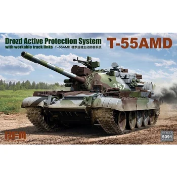 RYEFIELD MODELO RM-5091 1/35 T-55AMD Tanque Médio w/Drozd Active Protection System