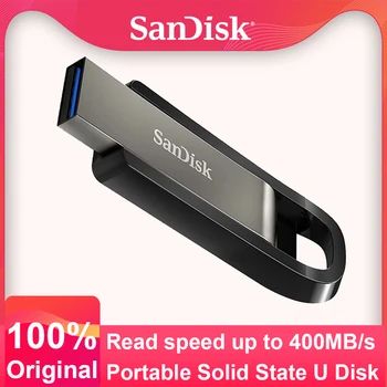 SanDisk Extreme GO CZ810 256GB Pendrive USB 3.2 Unidade Flash de Estado Sólido de 128 gb Até 400MB/s Original Unidade Flash USB PenDisk