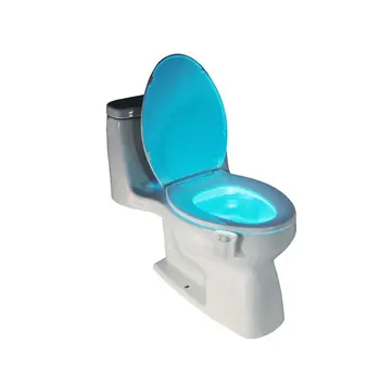 Sensor de Movimento de PIR Assento Sanitário CONDUZIU a Lâmpada da Noite de 8 Cores Alteração de Infravermelhos de Indução Novidade vaso de Luz Para a casa de Banho casa de banho