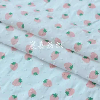 Tecidos Tecidos de Algodão para Shirt Dress Cobertor do Bebê Vestido de DIY de Costura de Morango Maquineta Pano de Algodão Macio em Tecido