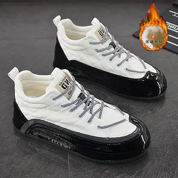 Tendência da moda Sapatos de homem Televisão Sapatos Casuais de Espessura Inferior Tornozelo Botas de Formadores Zapatillas Hombre A6